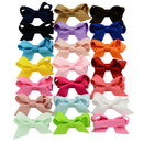 20PCS Baby Girls Hair Bows Boutique Alligator Clip Grosgrain Ribbon Hairpins Jï¼D