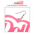 Women Acrylic Eardrop Earrings Love Heart Dangler Statement Dangle Drop Earrings