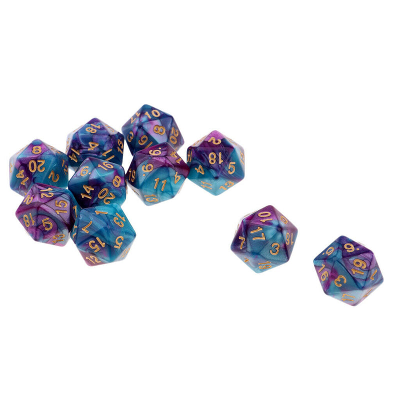 20 Pieces Polyhedral Dice Set 20-sided Dice D20 for Dungeons &Dragons Game