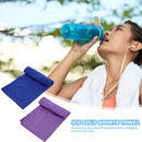 2x Outdoor Sport Ice Chill Towel Fast-Dry Cooling Towels (Dark Blue+Purple) A