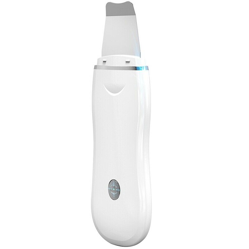 White Professional Ultrasonic Facial Skin Scrubber Deep Face Cleaning Peeli J9D4