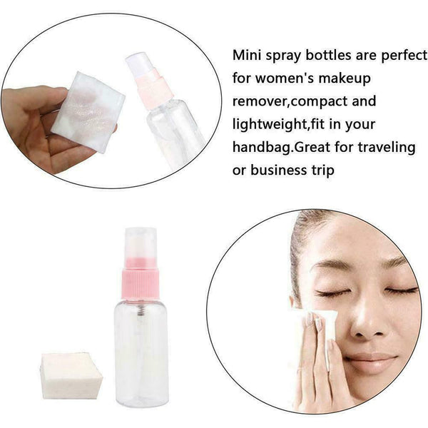 2Pcs Portable Spray Refillable Bottles Kit Plastic Bottle PET New Y9T8