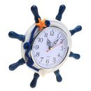Mediterranean Style Electronic Wood Clock Wall Hanging Watch Home Decor