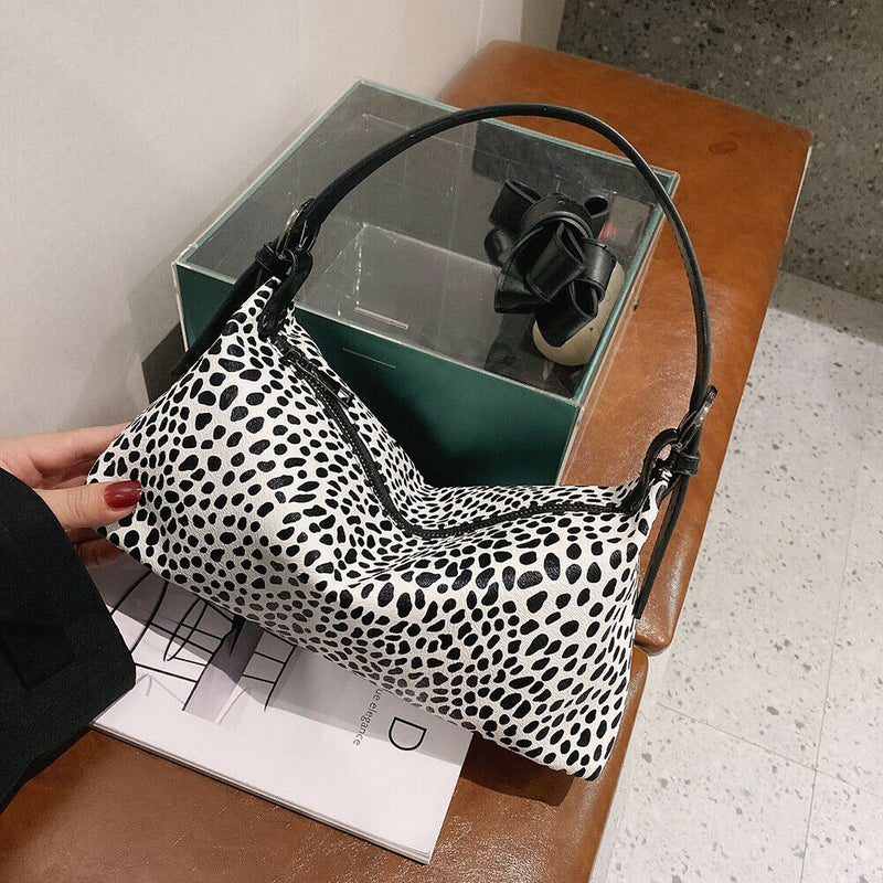 Retro Animal Print Messenger Bag Women Portable Shoulder Handbag (4 Dots)