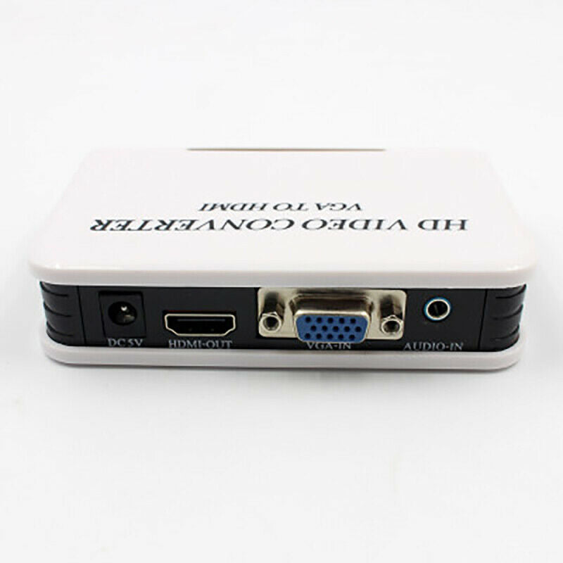1080P Audio VGA to HDMI HD HDTV Video Converter Box Adapter for PC Lapt QFT