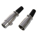 5 Pairs Male/Female 3 Pin XLR Jack Plug Miniphone MIC Audio Connector