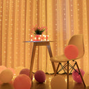 LED USB Window Curtain Lamp Fairy String Light Christmas Home Bedroom Decor A