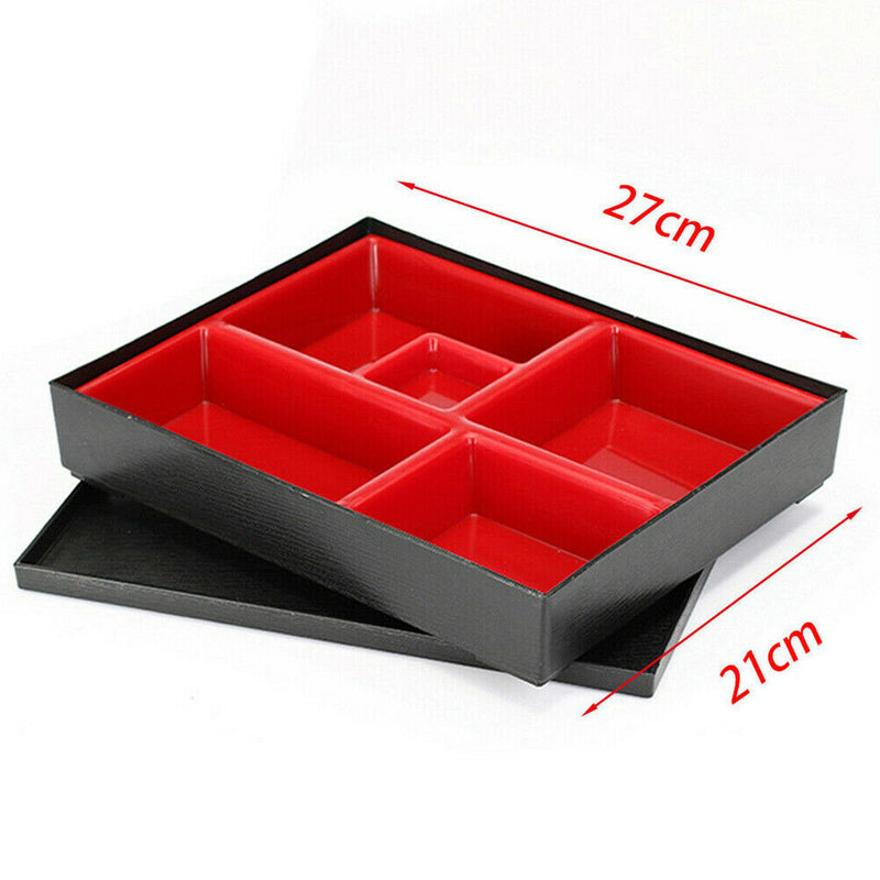 5 Grid Bento Box Japanese Lunch Box Reusable Chopsticks Rice Sushi Catering