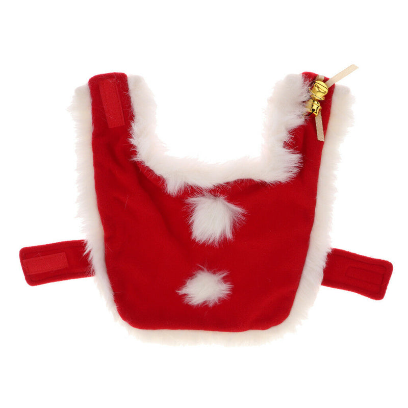 2 Pcs Dog Cat Winter Warm Outfit Red Cloak for Christmas Holiday Dress L/S