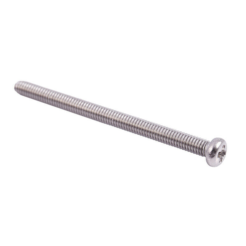 M2.5 x 35mm 304 Stainless Steel Phillips Round Head Screws Bolt 60pcs C1B2