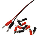 2 Pcs Red Black Banana Plugs To Alligator Clips Probe Test Cable 1M & 10 Pc N6H9