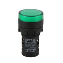 2 Pcs AC220V Green LED Power Indicator Pilot Signal Light Lamp 22mm Dia