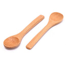 1pc Wooden Round Bamboo Spoon Soup Tea Coffee Salt Spoon Jam Scoop Kitchen T.AU