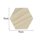 25 Pcs/set Home Decor Wooden Slices Pendant Polished Hexagon Coasters DIY Blank