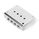 Chrome 4 String Bass Bridge Assembly for Guitar Bass Ukulele Parts with