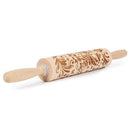 Butterfly Pattern Christmas Embossing Rolling Pin Baking Dough Cake Roller