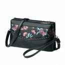 Casual Sheepskin Women Flower Print Shoulder Crossbody Clutch Bag (Style 2)