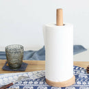 Kitchen Wooden Roll Paper Towel Holder Bathroom Tissue Toilet Paper Stand N