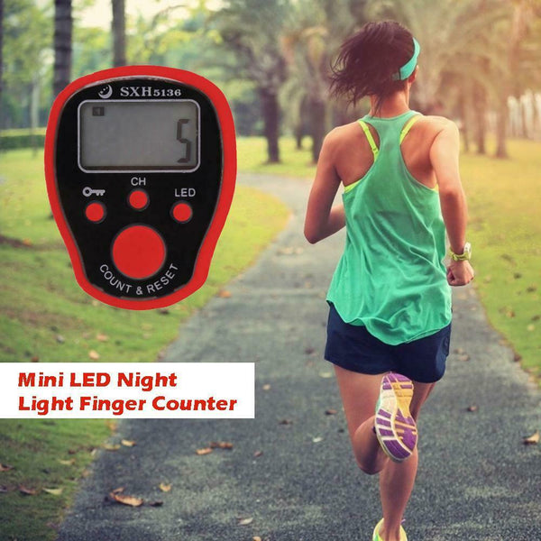 0-99999 Finger Counter LED Night Luminous Electronic Tally Counter (Red)