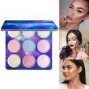 9 Colors Face Glow Concealer Highlight Glitter Eyeshadow Dek Palette Makeup O0R9