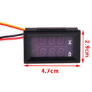 Digital Red LED Voltage Meter DC100V 10A Voltmeter Ammeter Blue+Red LED Amp NT3c