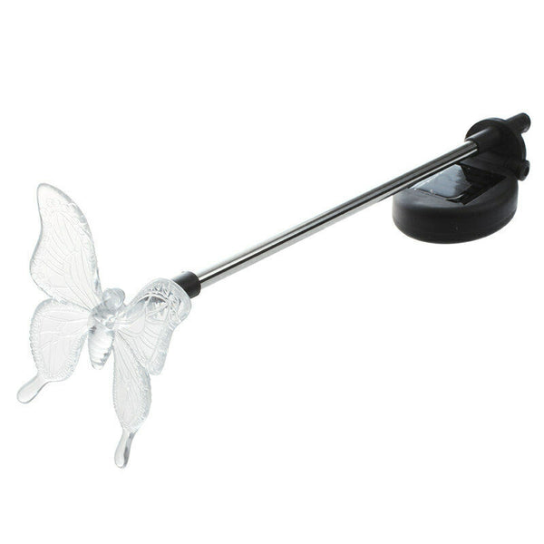 Solar Butterfly LED 7 Color Changing Light Stake Festival Garden Yard Xmas
