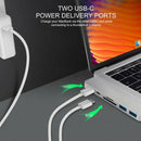 6 in 1 Type C USB C Hub 4K 30HZ Adapter Dongle USB 3.0 Port for MacBook Pro US