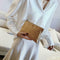 Retro Female Solid Color Clutch Women Daily Makeup Bags (Light Brown) A