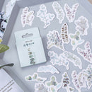45PCS/box Plants Diary Paper Lable Sealing Stickers Crafts Scrapbooking StickJ3C