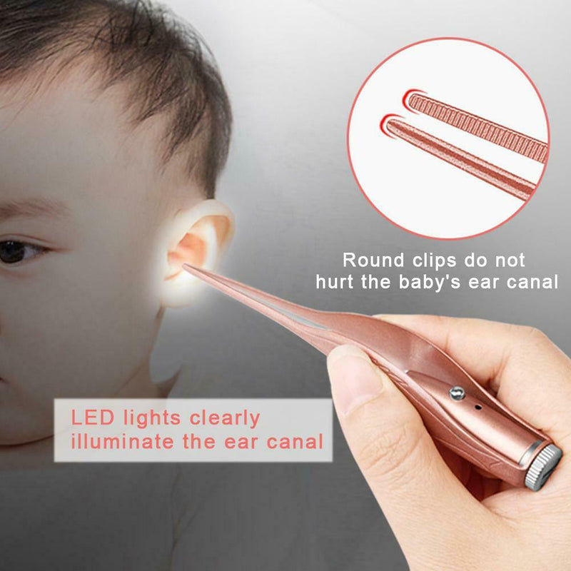 Luminous Earpicks Tool Ear Wax Tweezers USB Charging Earpick for Children