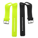 2Pack Silicone Wrist Band Strap & Clasp for Polar A360 Bracelet Lime+ Black