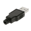10Pack USB Type-A 4-pin Male Jack Plug Socket Connector Connector Adapter