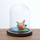 Display Glass Dome Cover Jar for Party Festival Wedding Xmas Decor_Black D