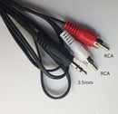 JT53 Stereo 3.5mm 1/8" Jack plug TO 2 RCA Male  Stereo Phono Audio Speaker CABLE