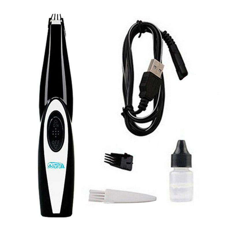 Grooming Clippers Low Nosie USB Rechargable Dog Grooming Kit  Black