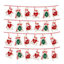 Cotton Christmas Advent Calendar Garland 24pcs 11x16cm Hanging Advent Calen P6U2