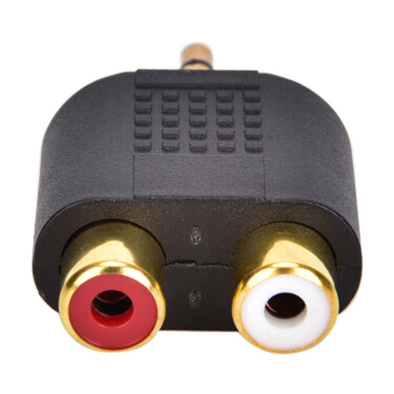 3.5mm Jack to 2 RCA Adaptor Twin Phono Y Splitter Stereo Male to 2 x Female   Z