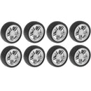 10pcs 1.9mm Shaft Plastic Wheel & 30mm Dia Rubber Tire Spare Parts for DIY Robot