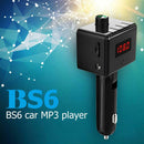 B6S Bluetooth FM Transmitter Handsfree Car Kit MP3 Player Dual USB Charger