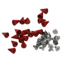 20Pcs Red Metal Studs Rivet Bullet  Cone Screw for Leather Craft 7x10mm