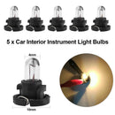 5pcs/set T4 12V 1.2W Car Auto Interior Light Bulbs Dashboard Lamp Yellow L A