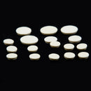 17Pcs/Set Leather Clarinet Replacement Pads 17.3mm 15.1mm 12mm 10mm White WoS8G7