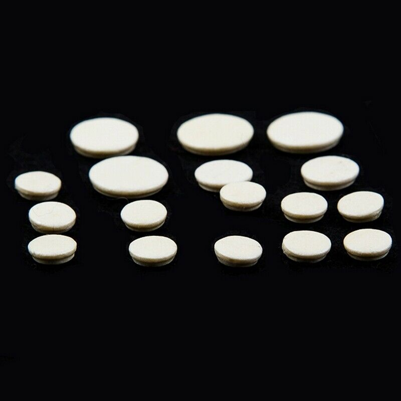 17Pcs/Set Leather Clarinet Replacement Pads 17.3mm 15.1mm 12mm 10mm White WoS8G7