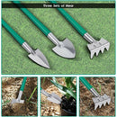 10 Pieces Garden Tools Set - Stainless Steel Gardening Tool Case with Trowe