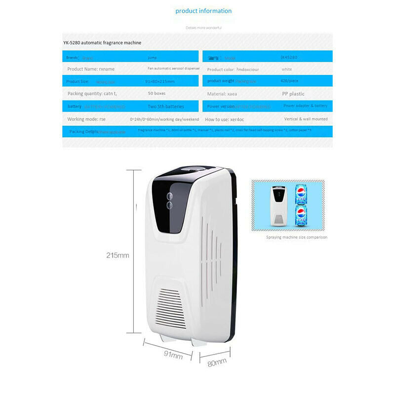 Air freshener With Timer For Wall Mounting Against Bad Odors V5O8