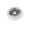 1 Nylon Plastic Carbon Steel Pulley Wheels Roller Groove Ball Bearing White JR