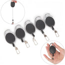 Retractable Key Chain Reel Steel Cord Recoil Belt Key Ring Badge Holder Outdo 3C