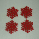 4pcs Christmas Snowflake Cup Coaster Mat Anti-Skid Anti-Dust Placemat Decor
