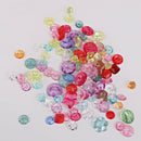 100pcs Assorted Colors Acrylic Buttons Sewing Scrapbooking DIY Craft Buttons