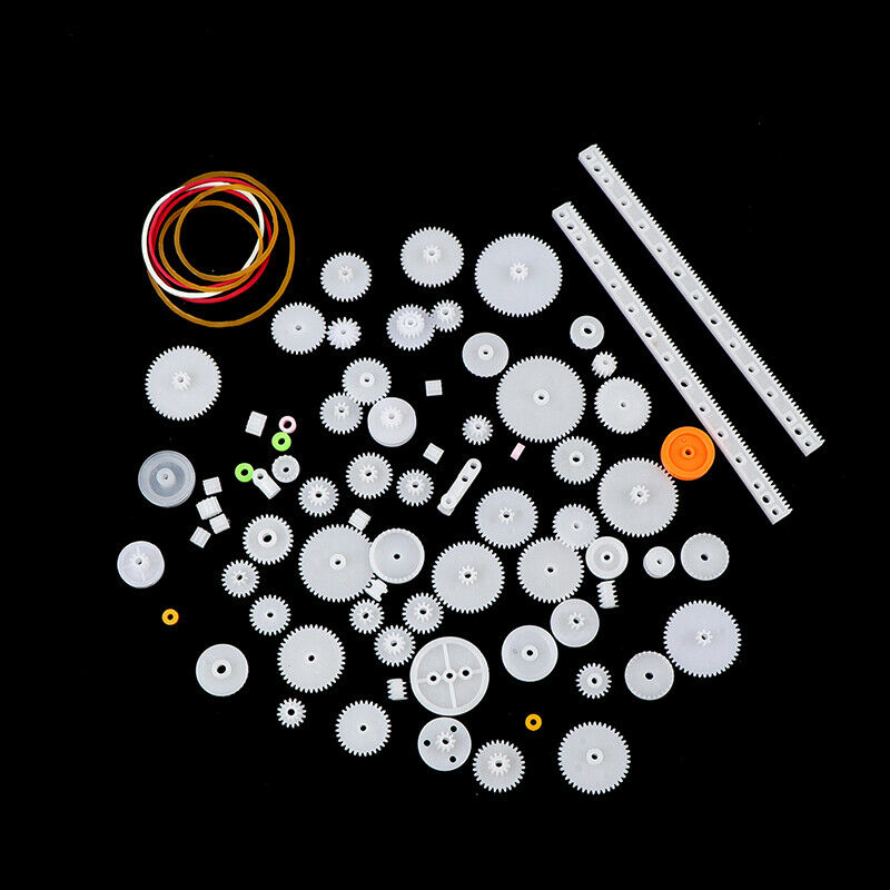 75 PCS lot Plastic Gear Set DIY.Rack Pulley Belt Worm Gears SingleB Hn